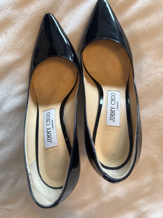 Saeda 100 | Emerald Satin Pumps with crystals | JIMMY CHOO Jimmy Choo London heals 6.5 size made in Italy